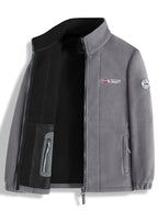 Rudolf | Męska bluza polarowa z kołnierzem, bluza polarowa outdoorowa | Erwnn | Czerwony