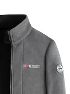 Rudolf | Męska bluza polarowa z kołnierzem, bluza polarowa outdoorowa | Erwnn | Khaki