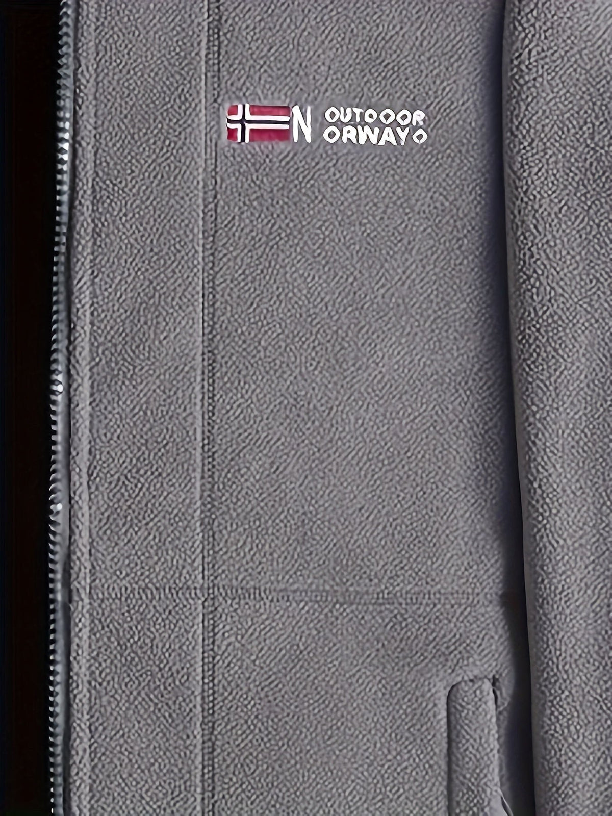 Rudolf | Męska bluza polarowa z kołnierzem, bluza polarowa outdoorowa | Erwnn | Khaki