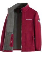 Rudolf | Męska bluza polarowa z kołnierzem, bluza polarowa outdoorowa | Erwnn | Czarny