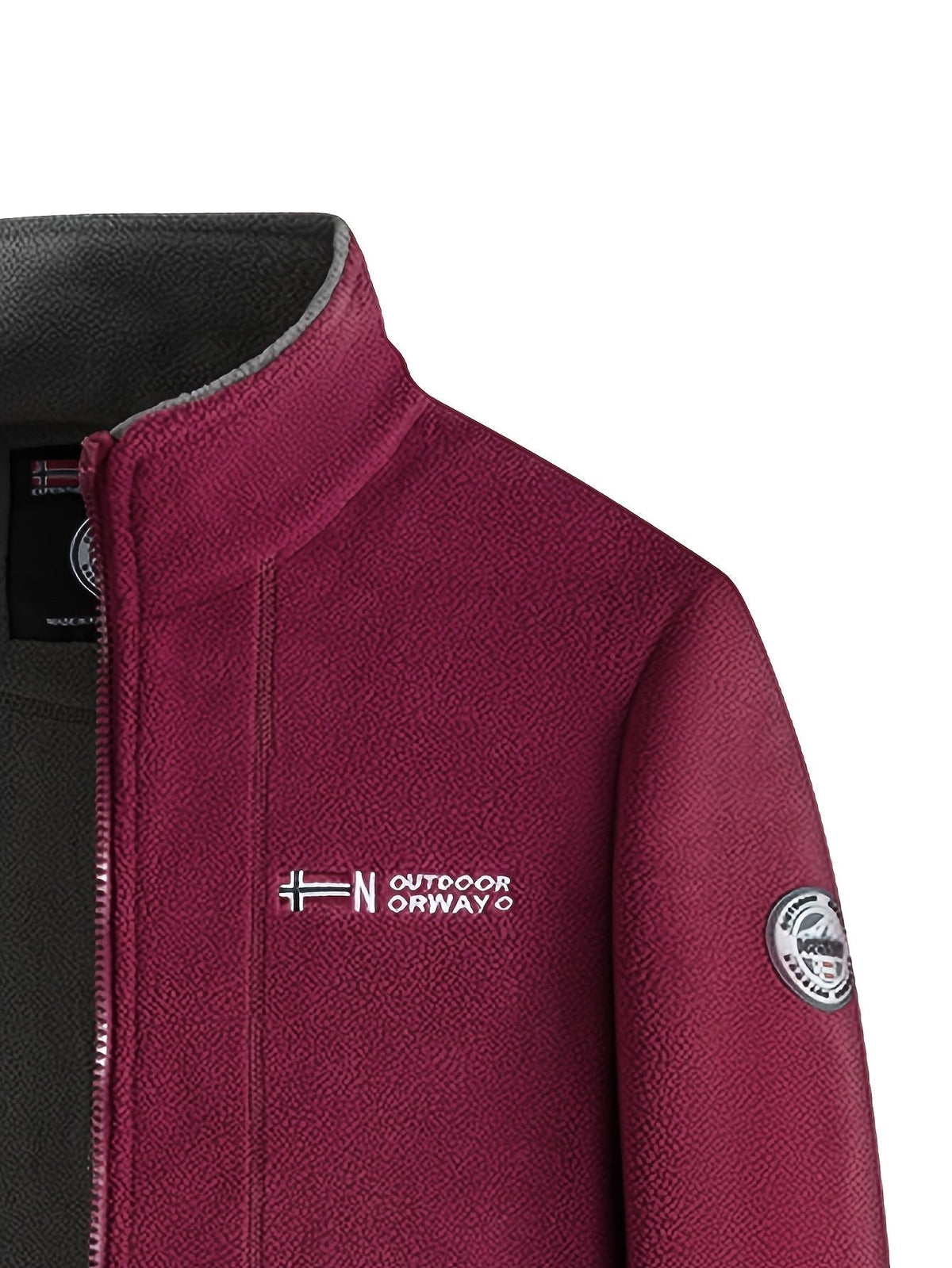 Rudolf | Męska bluza polarowa z kołnierzem, bluza polarowa outdoorowa | Erwnn | Ciemny niebieski