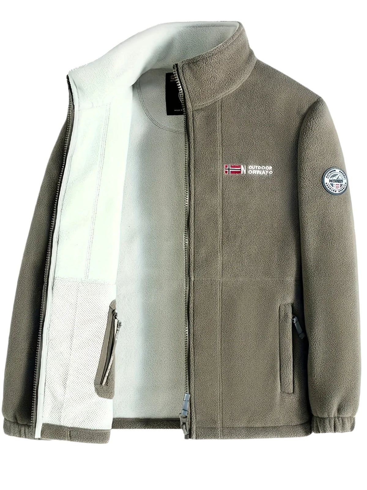 Rudolf | Męska bluza polarowa z kołnierzem, bluza polarowa outdoorowa | Erwnn | Ciemny niebieski