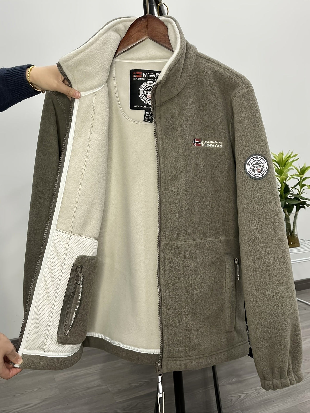 Rudolf | Męska bluza polarowa z kołnierzem, bluza polarowa outdoorowa | Erwnn | Ciemny niebieski