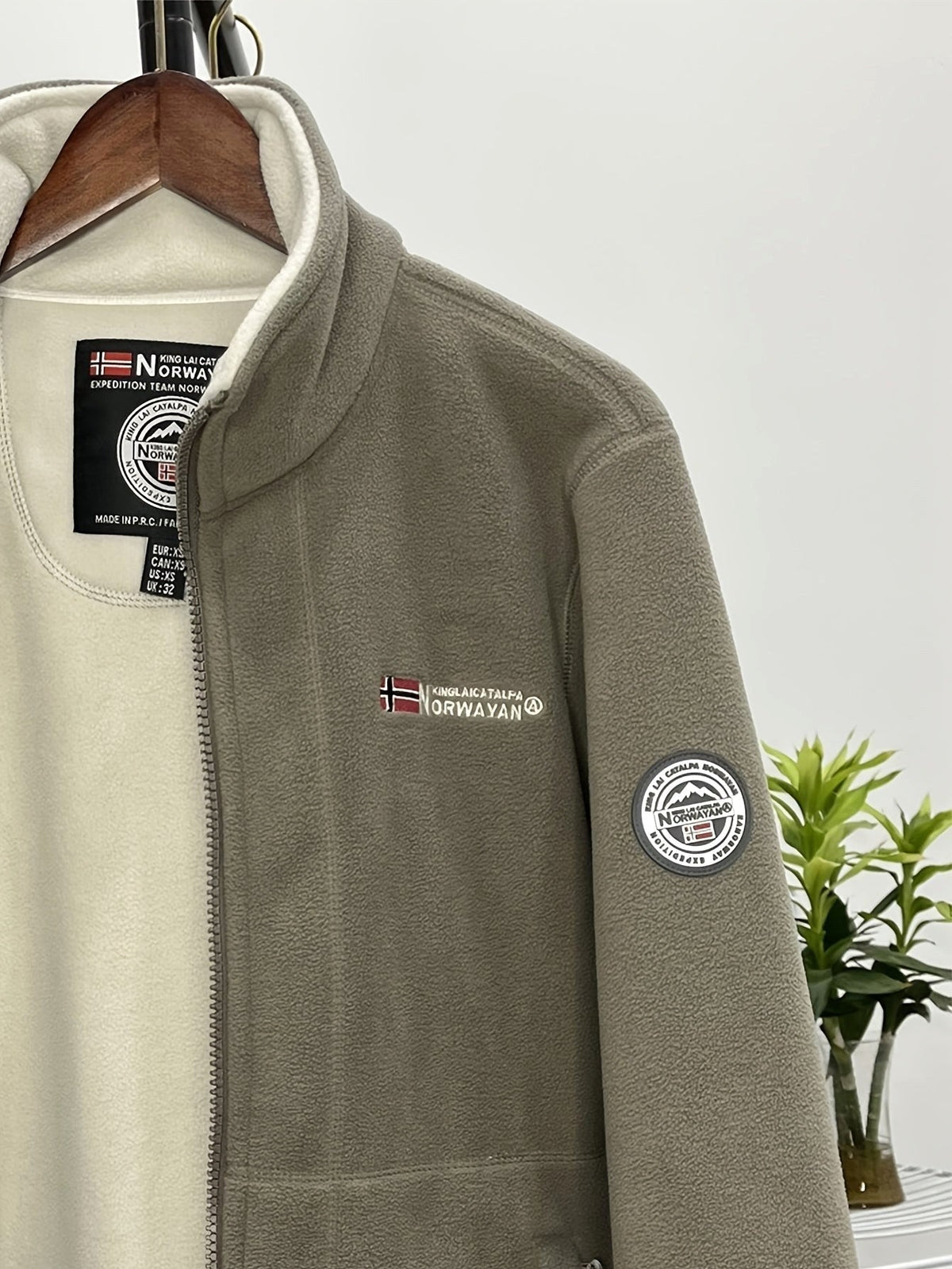 Rudolf | Męska bluza polarowa z kołnierzem, bluza polarowa outdoorowa | Erwnn | Czerwony