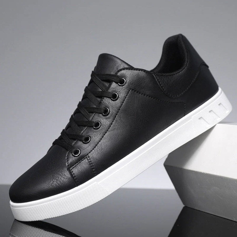 Scott | Męskie sznurowane buty sportowe, niskie buty ortopedyczne | Erwnn | Czarny