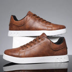 Scott | Męskie sznurowane buty sportowe, niskie buty ortopedyczne | Erwnn | Czarny
