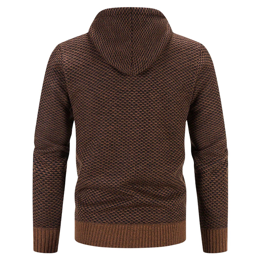 Viktor | Męska bluza premium z kapturem, elegancka bluza z kapturem | Erwnn | Brązowy